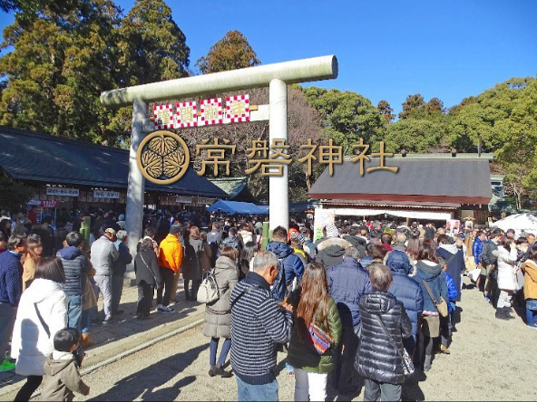 茨城県　初詣　2024　常磐神社