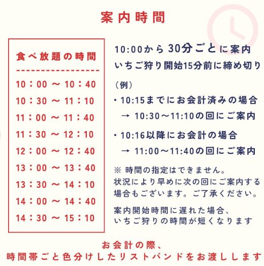 2024年茨城県　いちご狩り　グランベリー常総　時間