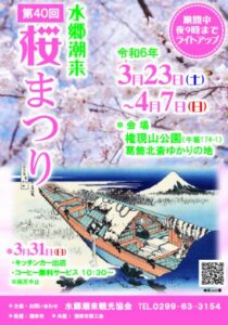 2024茨城県　桜情報　第40回　水郷潮来桜まつり